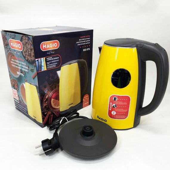 Електрочайник MAGIO MG-976, маленький електрочайник, гарний електричний чайник, електронний чайник | Зображення 1