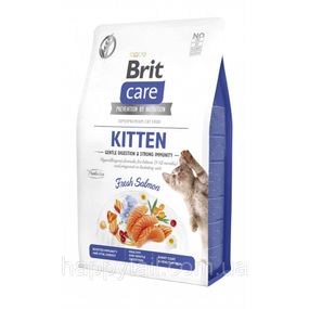 Корм сухой Brit Care Cat Grain Free Kitten Gentle Digestion Strong Immunity для котят для крепкого иммунитета с лососем 2 кг