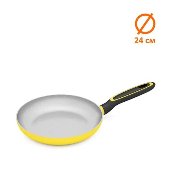 Сковорода Magio MG-1177 із мармуровим антипригарним покриттям 24 см, сковорода зручна на кухню | Зображення 2