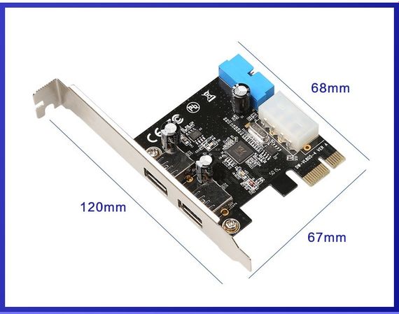 Контроллер PCI Express USB 3.0 (2 порта + выход на переднюю панель) | Зображення 1