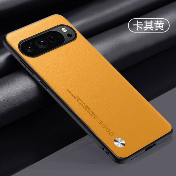 Google Pixel 6 чохол Code Leather жовтий