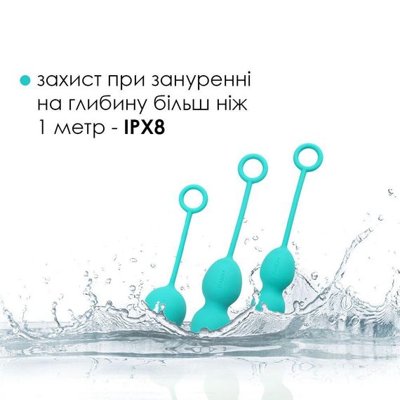 Набор вагинальных шариков со смещенным центром тяжести Svakom Nova Green | Зображення 3