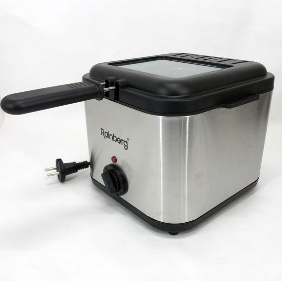 Фритюрниця для дому Rainberg RB-2219 з терморегулятором та знімною чашею електрофритюрниця міні фритюрниця QV-82 | Зображення 8