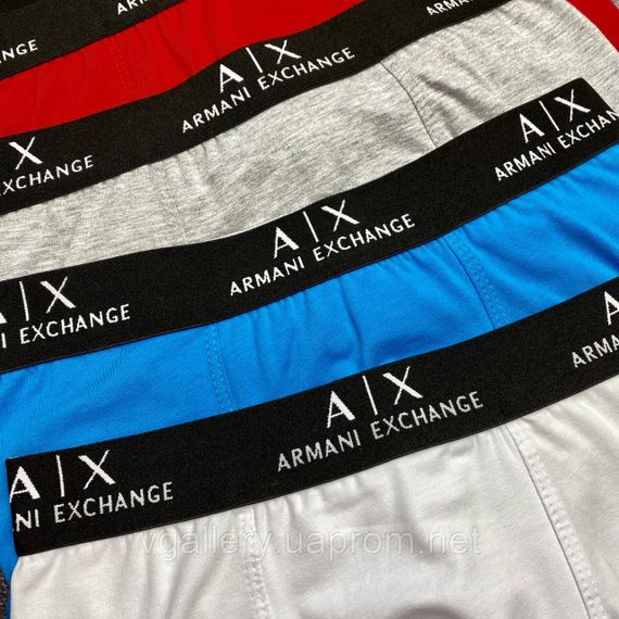 Мужские трусы Armani Exchange, мужские боксеры Армани, хлопковые трусы Армани Премиум качества XXL, Голубой | Зображення 4