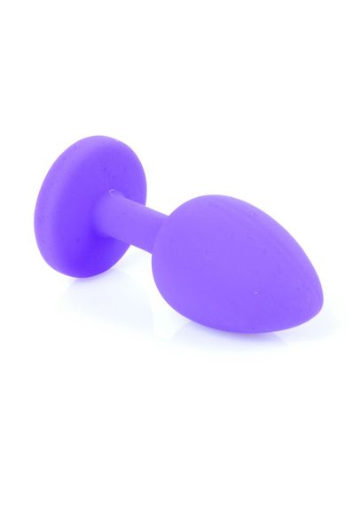 Анальна пробка - Jewellery Silicone Purple Plug S Red | Зображення 2