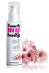 Масажний гель і смазка 2-в-1 Love To Love TOUCH MY BODY (100 мл) увлажняючий, Квітуча вишня