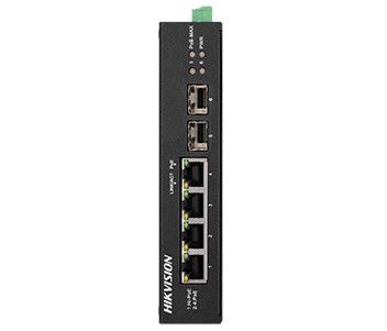 Hikvision DS-3T0506HP-E/HS POE Комутатор 4 порти некерований