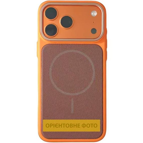 Чехол TPU TechWoven Hybrid with MagSafe для Apple iPhone 17 (6.3") Orange / Brown