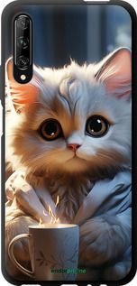 Чохол на Huawei P Smart Pro Білий кіт "5646b-1906-2448"
