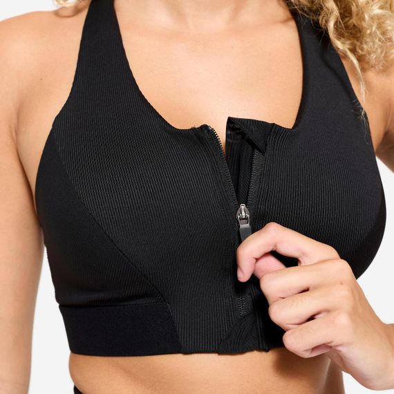 Спортивний топ з середнім рівнем підтримки і замком чорний - XL | Зображення 2