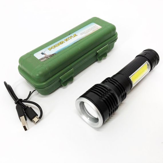 Ліхтарик потужний акумуляторний для дому Police BL-T630S-XPE+COB, Ліхтар портативний переносний UK-97 | Зображення 4