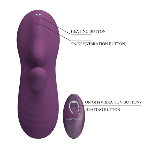 Вібромасажер - Pretty Love Luka Heating Sit-Down Pad Vibrator Sex Aura | Зображення 6