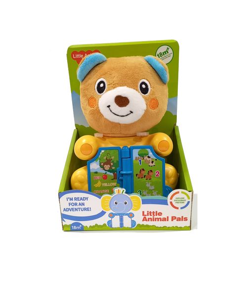 Музыкальная игрушка, высота 17см, музыка, свет, плюш, на батарейке, в коробке (6903317678105) Мишка Вид 1