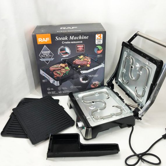 Електрогриль притискний на 2 котлети, Мультипекар гриль, Гриль барбекю контактний PA-45 | Зображення 9