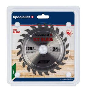 Диск пильный по дереву Specialist+ 125x24Tx22