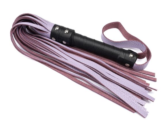 Флоггер из натуральной кожи Flirty Leather - Lavender, BM-00009 sexstyle | Зображення 2