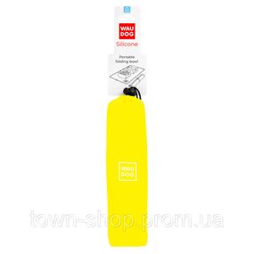 Миска складная WAUDOG Silicone, 385х230х50 мм желтый