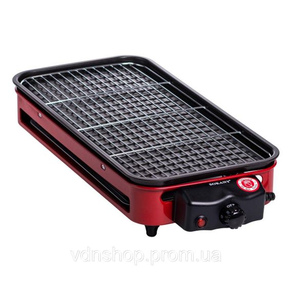 Електричний гриль настільний червоний 1500 Вт Sokany SK-6112 | Зображення 3