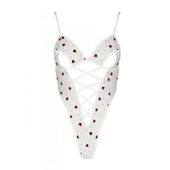 Еротичний боді з малюнком Passion LOVELIA BODY L/XL, white Sex Aura | Зображення 4