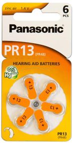 Батарейка Panasonic воздушно-цинковая PR13(PR48, AC13, DA13, AG5, ZA13) блистер, 6 шт. (PR-13/6LB)