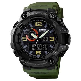 Чоловічий годинник Skmei 1520AG Black-Military Wristband.