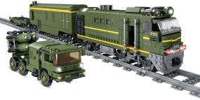 Конструктор ZIPP Toys 'Потяг DF2159 з рельсами'. Колір: зелений