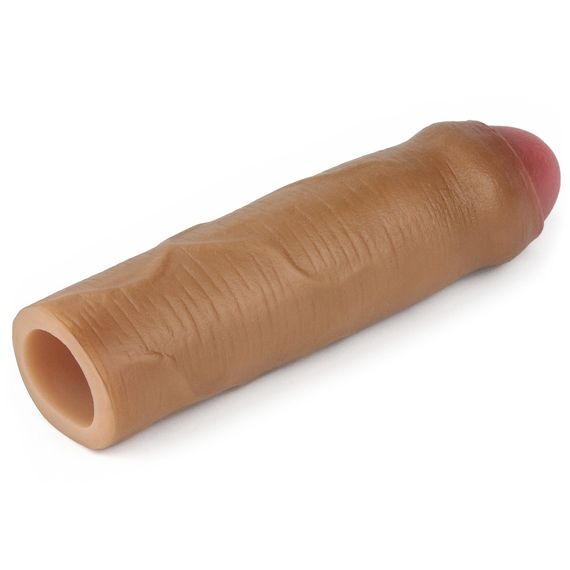 Насадка на член - Revolutionary Silicone Nature Extender Add 1" Brown Sex Aura | Зображення 2