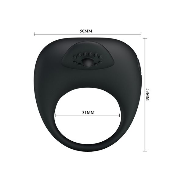 Ерекційне кільце - Pretty Love Stimulating Tonguo Penis Ring Black | Зображення 5