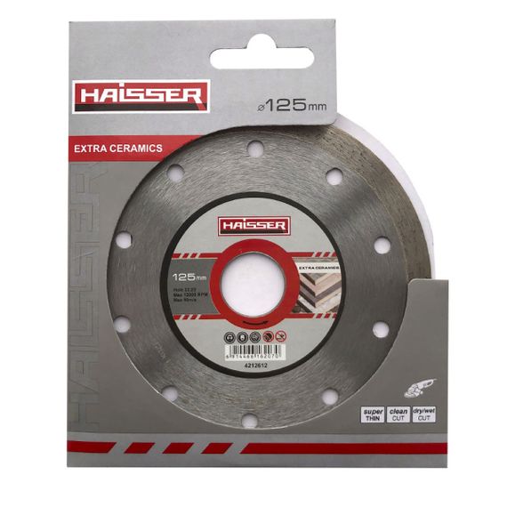 Диск бриллиантовый Extra ceramics 125x1.2x22.23 Haisser | Зображення 1