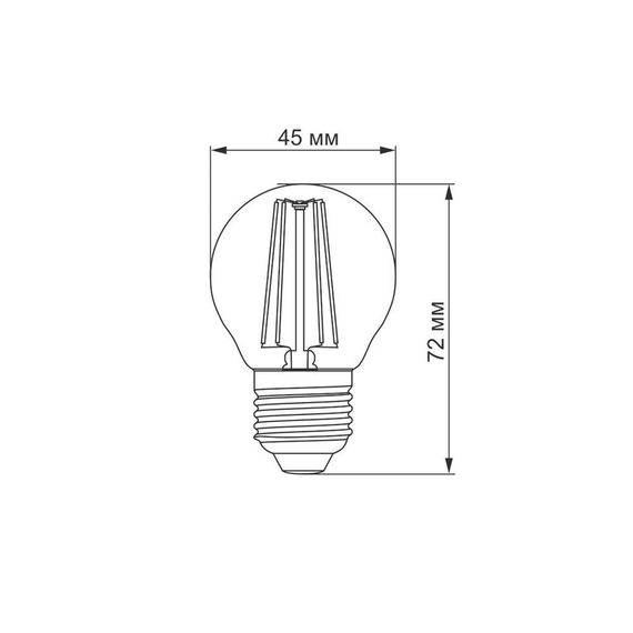 Світлодіодна лампа TITANUM  Filament G45 4W E27 2200K бронза | Зображення 2