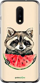 Чохол на OnePlus 7 Єнотик з кавуном "4605t-1740-2448"