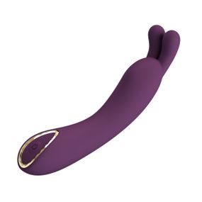 Вибратор для точки G PRETTY LOVE DJ RABBIT с ушками, фиолетовый, 13.9 х 2.7 см sexstyle