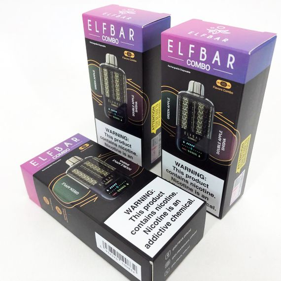 ELF BAR COMBO 25000. Переключение вкусов. Яблоко / Анисовое Яблоко (Green Apple / Double Apple Shisha) | Зображення 5