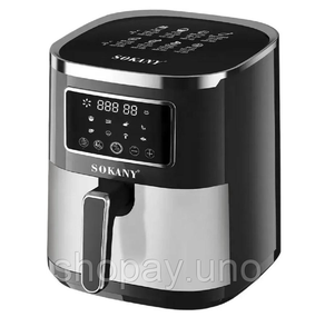 Аерофритюрниця Sokany SK 10052 1700W Аерогриль безмасляна мультипіч для приготування без олії 7 л з сенсорним керуванням