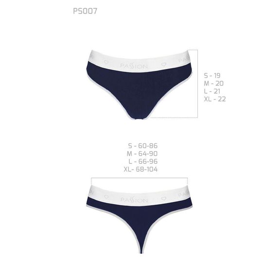 Спортивні трусики-стрінги Passion PS007 PANTIES navy blue, size M | Зображення 5