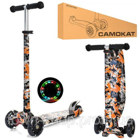 Самокат детский MAXI iTrike JR3-055-WP18 складной