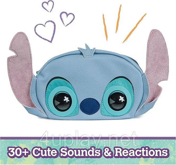 Интерактивная сумочка кошелек Дисней Стич Оригинал Purse Pets Stitch Plush Crossbody Bag | Зображення 1