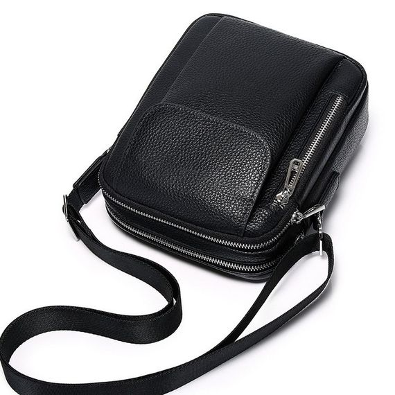 Чоловіча шкіряна сумка-барсетка через плече чорна Bexhill BX-09164 | Зображення 6