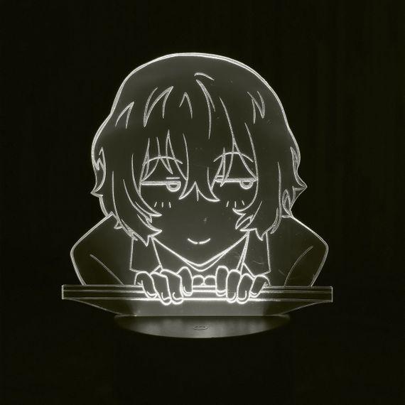 Акриловый светильник-ночник Осаму Дазай белый tty-n000440