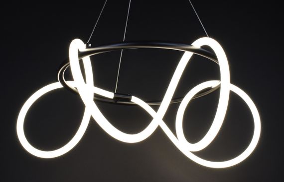 Люстра світлодіодна підвісна LED світильник для квартири на стелю лед 27739 Чорний 50-150х80х80 см. | Зображення 4