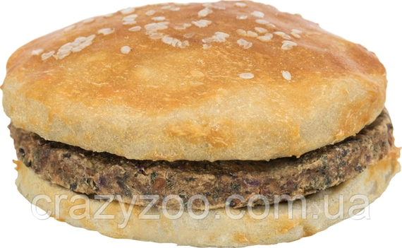 Ласощі для собак Trixie Chicken Burger Бургер з куркою і сиром'ятною шкірою 9 см 140 г (4053032439382) | Зображення 2
