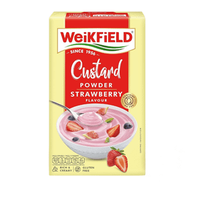 Суміш для заварного крему зі смаком полуниці  Custard Strawberry Powder 75г Weikfield 8901808003816