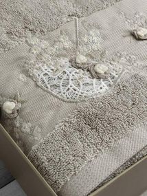 Полотенца Pupilla Elanur Zontik bej Пенье набор 2шт