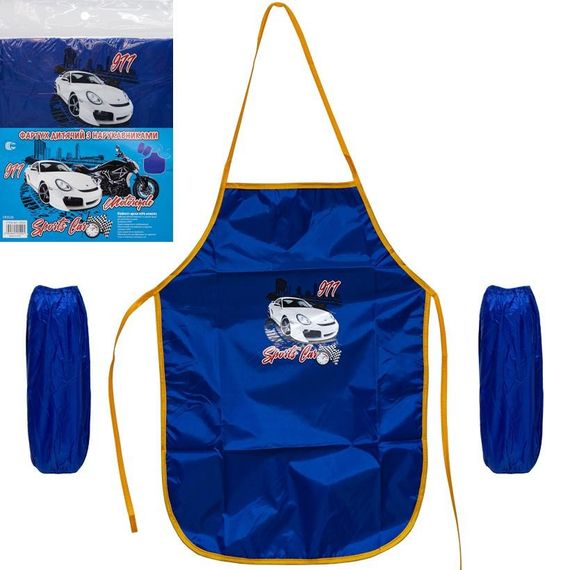 Фартук детский с нарукавниками для мальчиков CR5520(Dark-Blue) 54х37 см (80433)