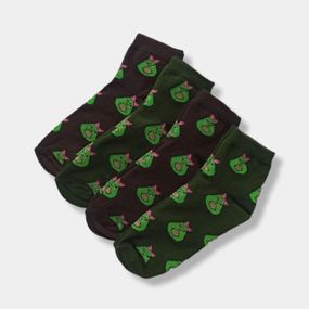 Шкарпетки для дівчинки з принтом авокадо Twinsocks коричневий, 22-24(33-37)