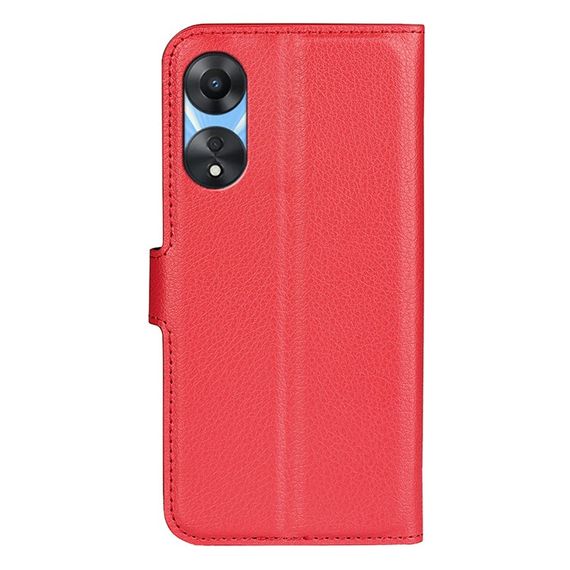 Чохол книжка з кишенями для карт на Oppo A38 колір Червоний | Зображення 4