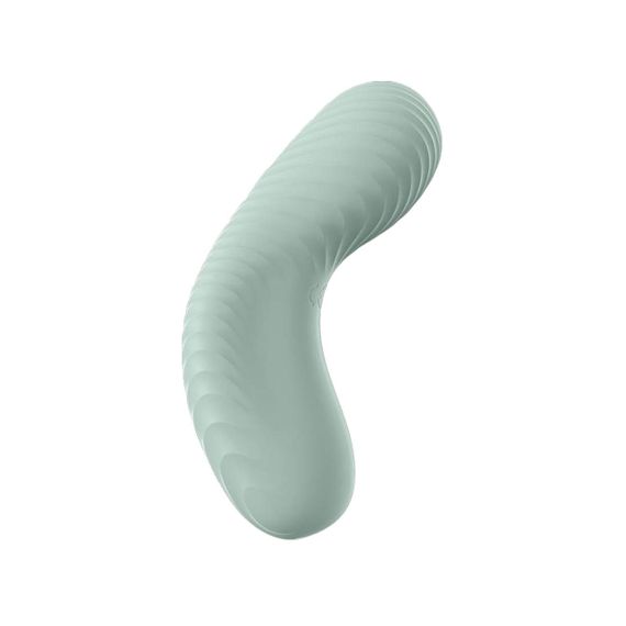 Накладной вибратор Fun Factory LAYA III sage green, эффект постукивания пальцем Sex Aura | Зображення 3
