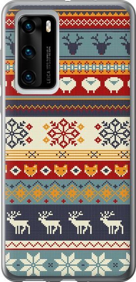 Чехол на Huawei P40 Рождественский орнамент "3303u-1840-17620"