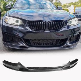 Накладка на передній бампер V2 (для F22/23 M-Sport, Карбон) для BMW 2 серія F22/23 2014-2021 рр