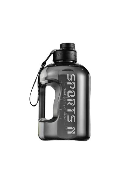 Пляшка SPORTS 2700 мл — Чорна BPA-free, ударостійка, з герметичною кришкою та посиленою ручкою | Зображення 4